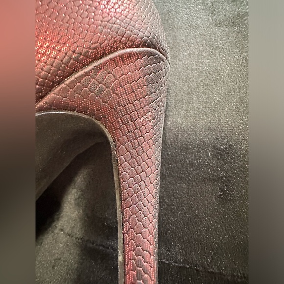 Dark Red Metallic Ankle Boots - Size 9 - Never Worn - Picture 10 of 15